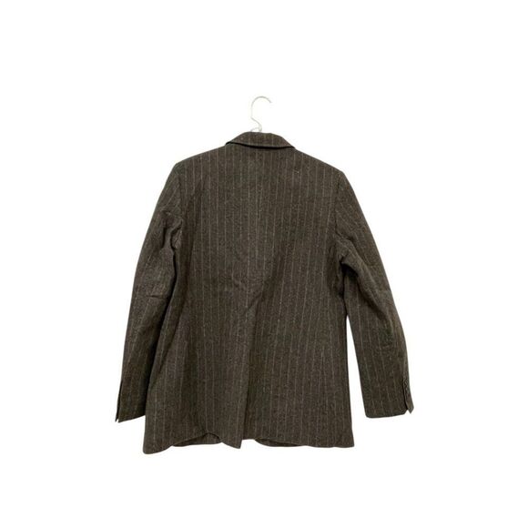 Massimo Dutti Womens Wool Blazer Jacket EU 42 US 10 Mink Pinstripe 6015/717 NWT - Picture 4 of 12